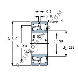 Купить Подшипник 22238 CAMKE4.C3 от официального производителя