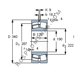 Купить Подшипник 23238 E1.K от официального производителя