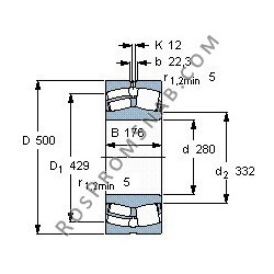 Подшипник 23256 K.MB.C3