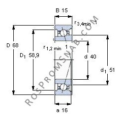 Купить Подшипник B7008 C.T.P4S.UL от официального производителя