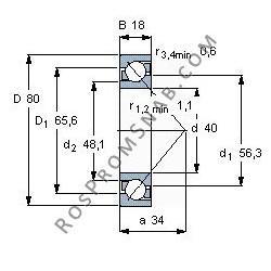 Купить подшипник B7208 E.T.P4S.UL от официального производителя