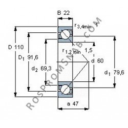 Купить подшипник B7212 C.T.P4S.UL от официального производителя