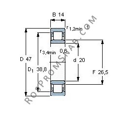 Купить Подшипник N204 ECP от официального производителя