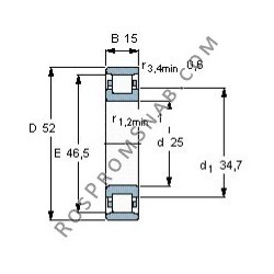 Купить Подшипник N205 E.M1 от официального производителя