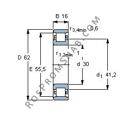 Купить Подшипник N206 E.M1 от официального производителя