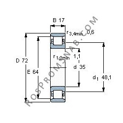 Купить Подшипник N207 E.M1 от официального производителя