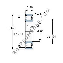 Купить Подшипник N216 E.M1 от официального производителя