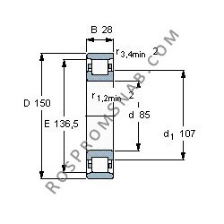 Купить Подшипник N217 E.M1 от официального производителя