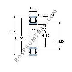 Купить Подшипник N219 E.M1 от официального производителя