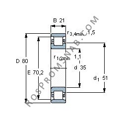 Купить Подшипник N307 E.M1 от официального производителя