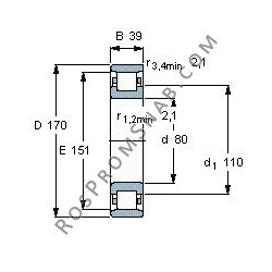 Купить Подшипник N316 E.M1 от официального производителя