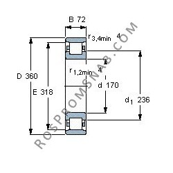 Купить подшипник N334 EM1 от официального производителя