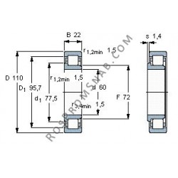 Купить Подшипник NJ212 E.M6 от официального производителя