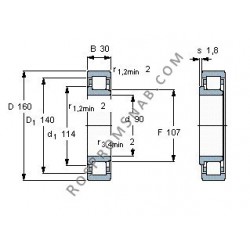 Купить Подшипник NJ218 E.M1 от официального производителя