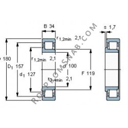 Купить Подшипник NJ220 E.M1 от официального производителя