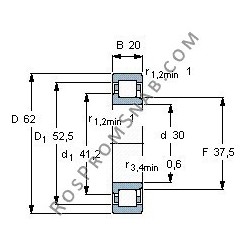 Купить Подшипник NJ2206 E.M1 от официального производителя