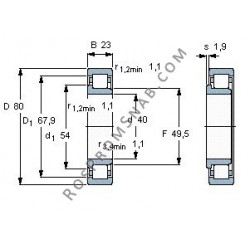 Купить Подшипник NJ2208 EAP от официального производителя