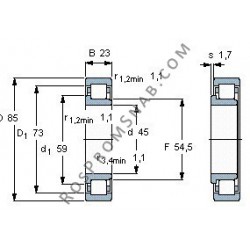 Купить Подшипник NJ2209 ECP от официального производителя