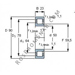 Купить Подшипник NJ2210 E.M1 от официального производителя