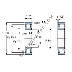 Купить Подшипник NJ2211 E.M1 от официального производителя