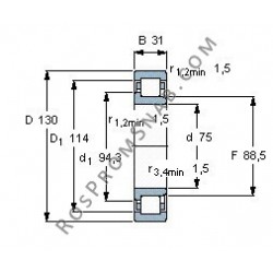 Купить Подшипник NJ2215 E.M1 от официального производителя