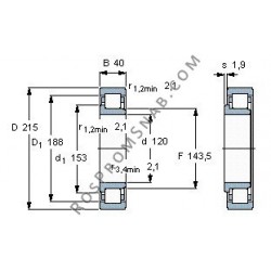 Купить Подшипник NJ224 E.M1 от официального производителя