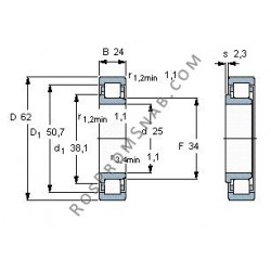 Купить Подшипник NJ2305 ECP.C3 от официального производителя