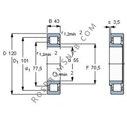 Купить Подшипник NJ2311 E.M1 от официального производителя