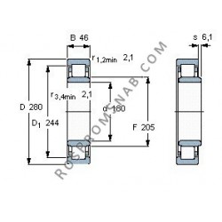 Купить Подшипник NU1036 ML от официального производителя