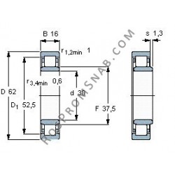 Купить Подшипник NU206 E.M1.C3 от официального производителя