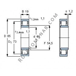 Купить Подшипник NU209 E.M1 от официального производителя