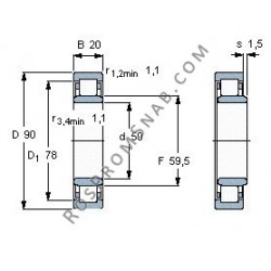 Купить Подшипник NU210 E.M1 от официального производителя