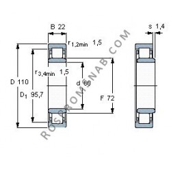 Купить Подшипник NU212 E.M6 от официального производителя