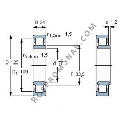 Купить Подшипник NU214 E.M6 от официального производителя