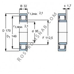 Купить Подшипник NU219 E.M1 от официального производителя