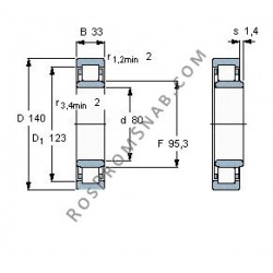 Купить Подшипник NU2216 E.M1.C3 от официального производителя