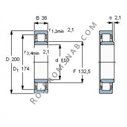 Купить Подшипник NU222 E.M1 от официального производителя