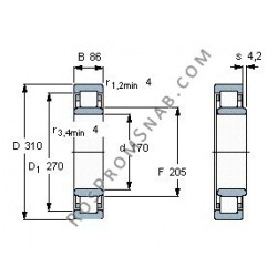 Купить Подшипник NU2234 E.M1 от официального производителя