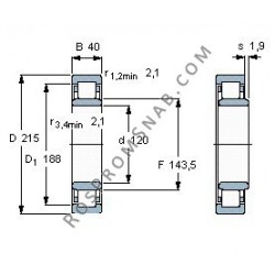 Купить Подшипник NU224 E.M1 от официального производителя