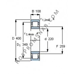 Купить Подшипник NU2244 EX.M1 от официального производителя