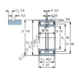 Купить Подшипник NNF5015 2LS.V от официального производителя