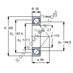 Купить Подшипник 7222 B (ISO) (WG) от официального производителя