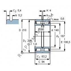 Купить Подшипник NNF5028 2LS.V.2NR от официального производителя